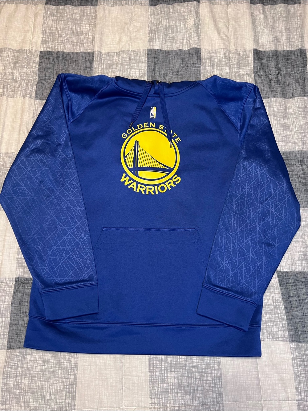 NBA Golden State Warriors Royal Blue Hoodie with Yellow Logo
